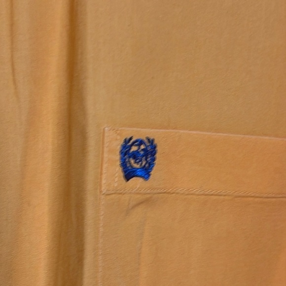Cinch Men's Button-Down Western Dressy Shirt Solid Orange Size XL Collared - Picture 6 of 12